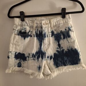 True Craft Women's Tie-Dye Cut Off Jean Shorts